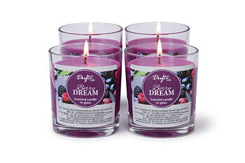 Dufti by Gies Duftkerze im Glas Berry Dream – 4 Stück im Tray | 86 x 70 mm