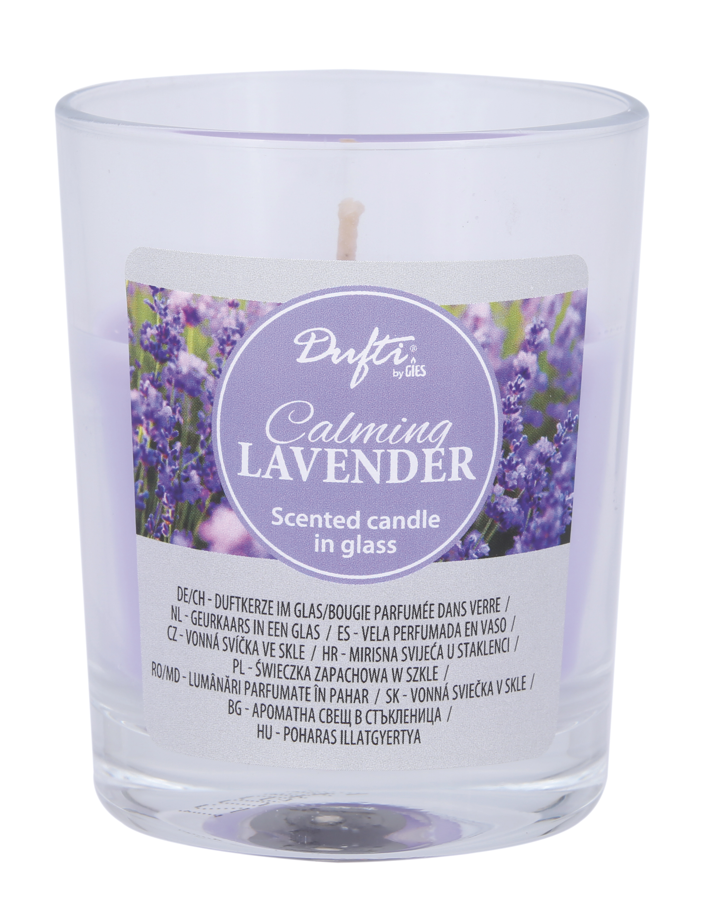 Dufti by Gies Duftkerze im Glas Calming Lavender – 4 Stück im Tray | 86 x 70 mm - 3
