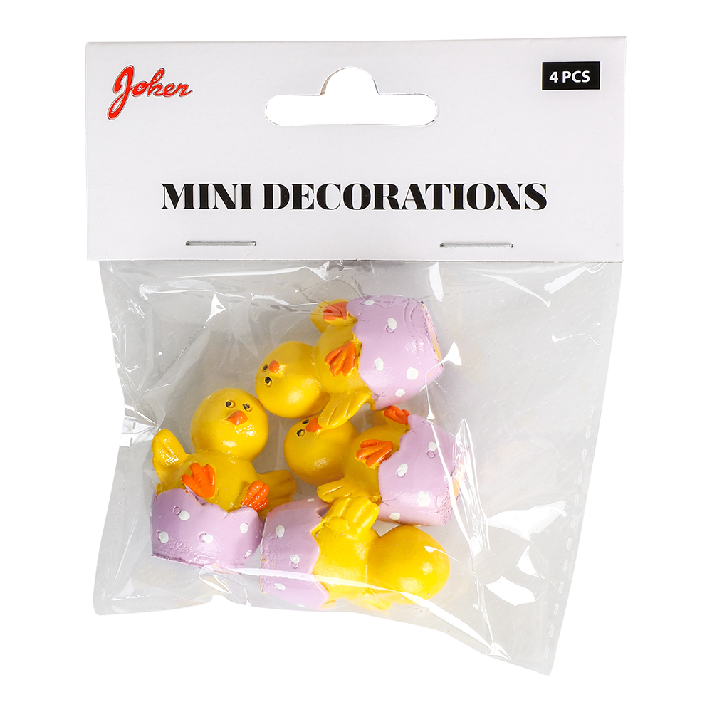 Mini dekoration - Kycklingar i ägg - 4
