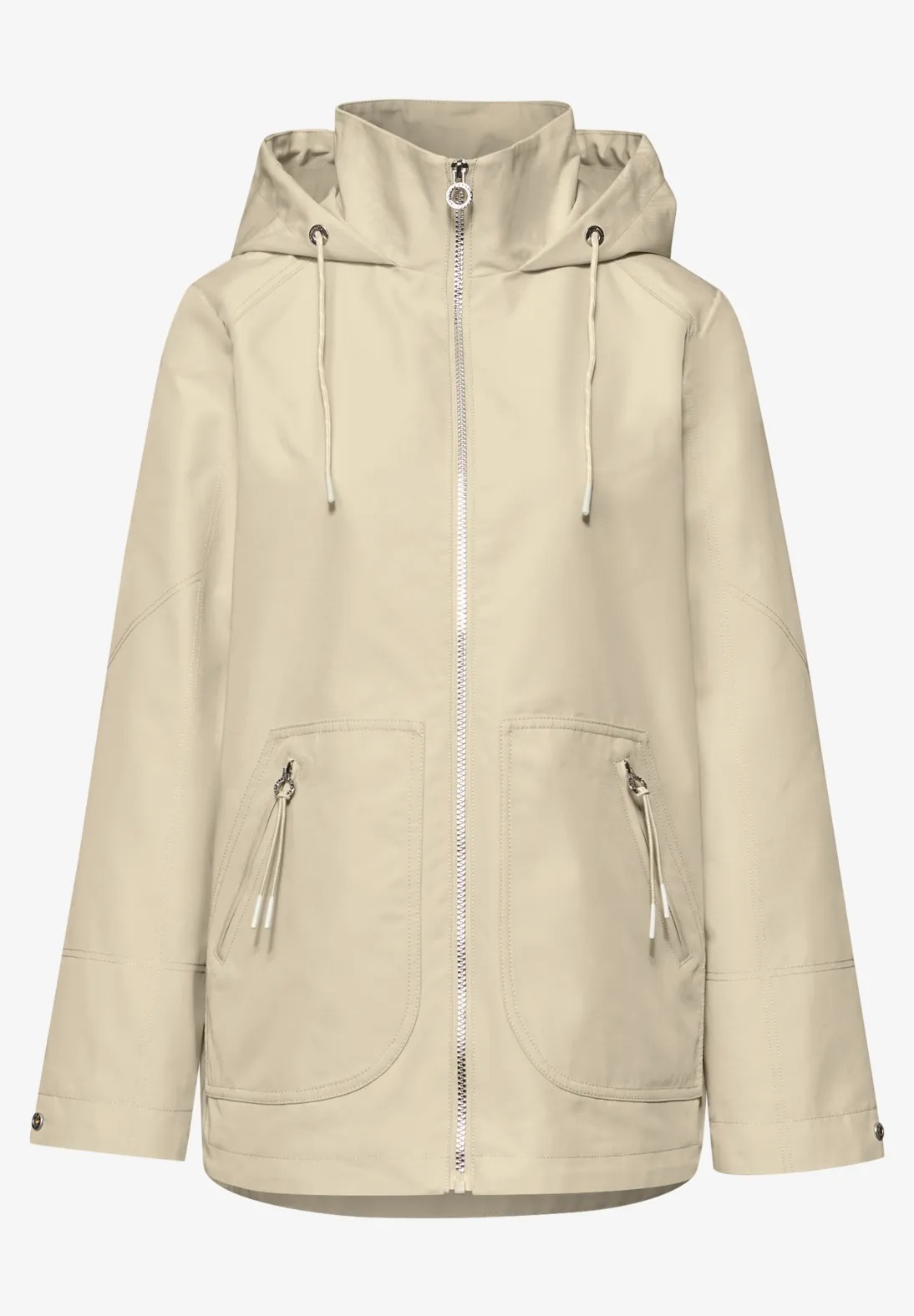 Mid Length Parka - Powder Beige - Street One - 5