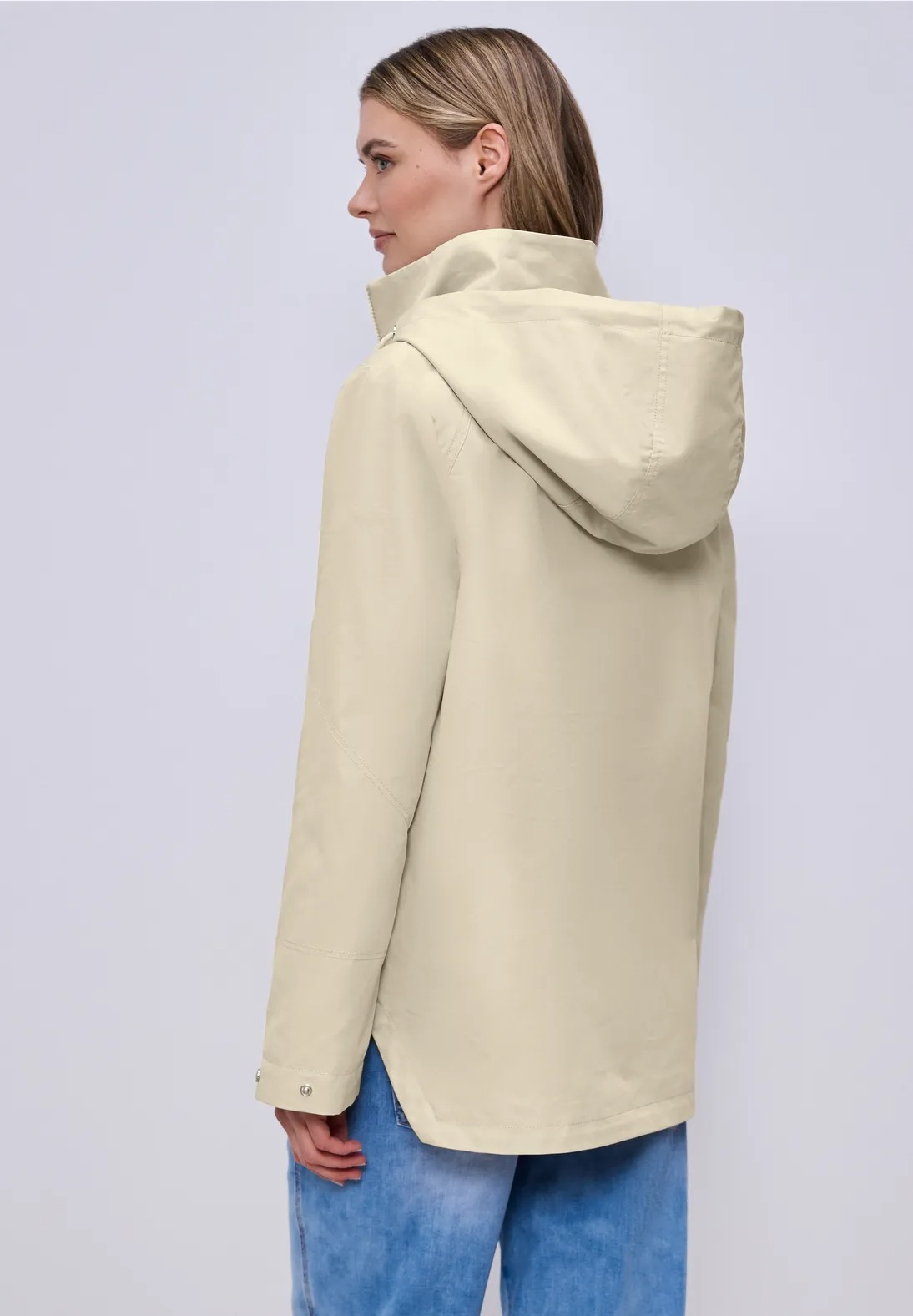 Mid Length Parka - Powder Beige - Street One - 4