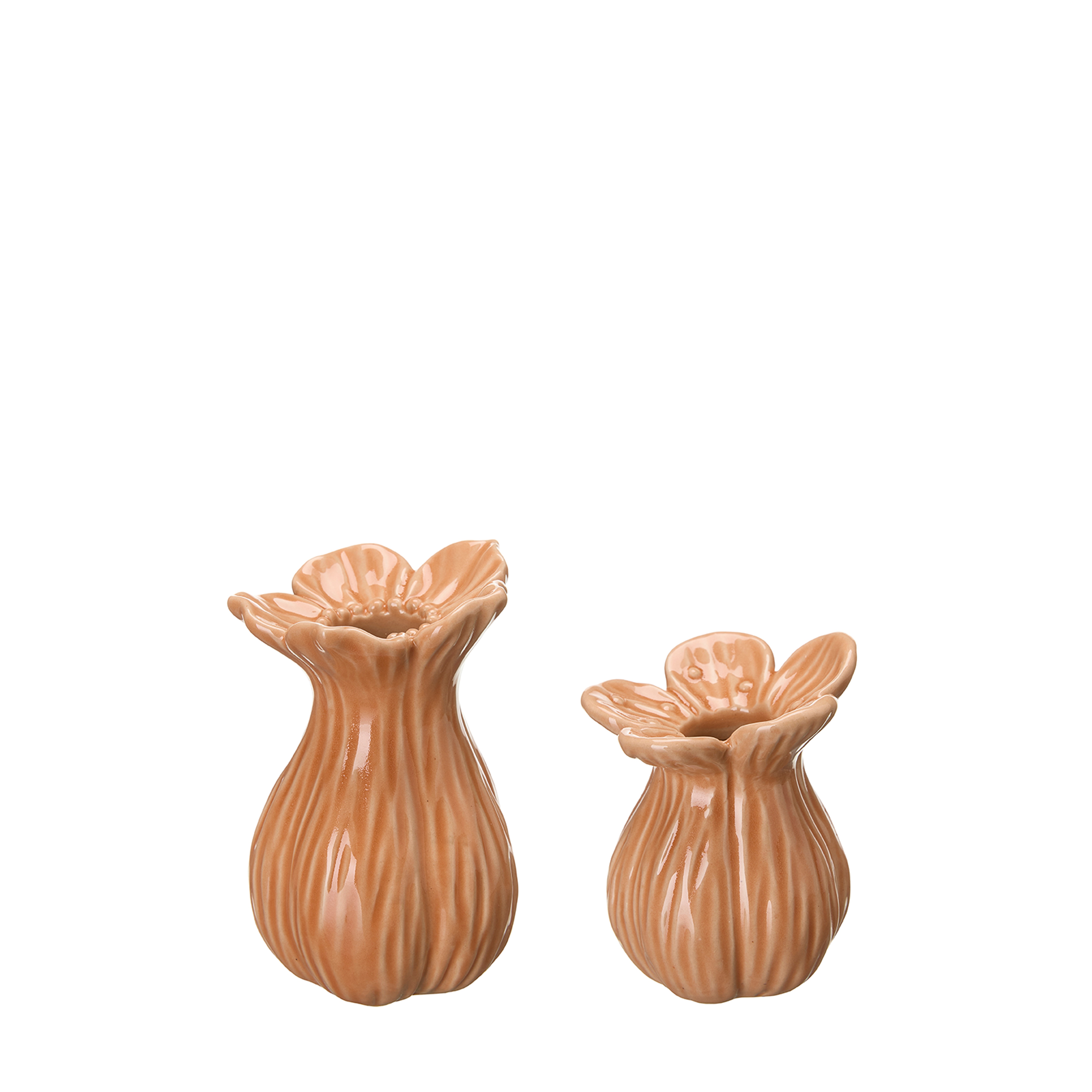 Vaser Porslin - Vas - Persikorosa - 2-pack - 2