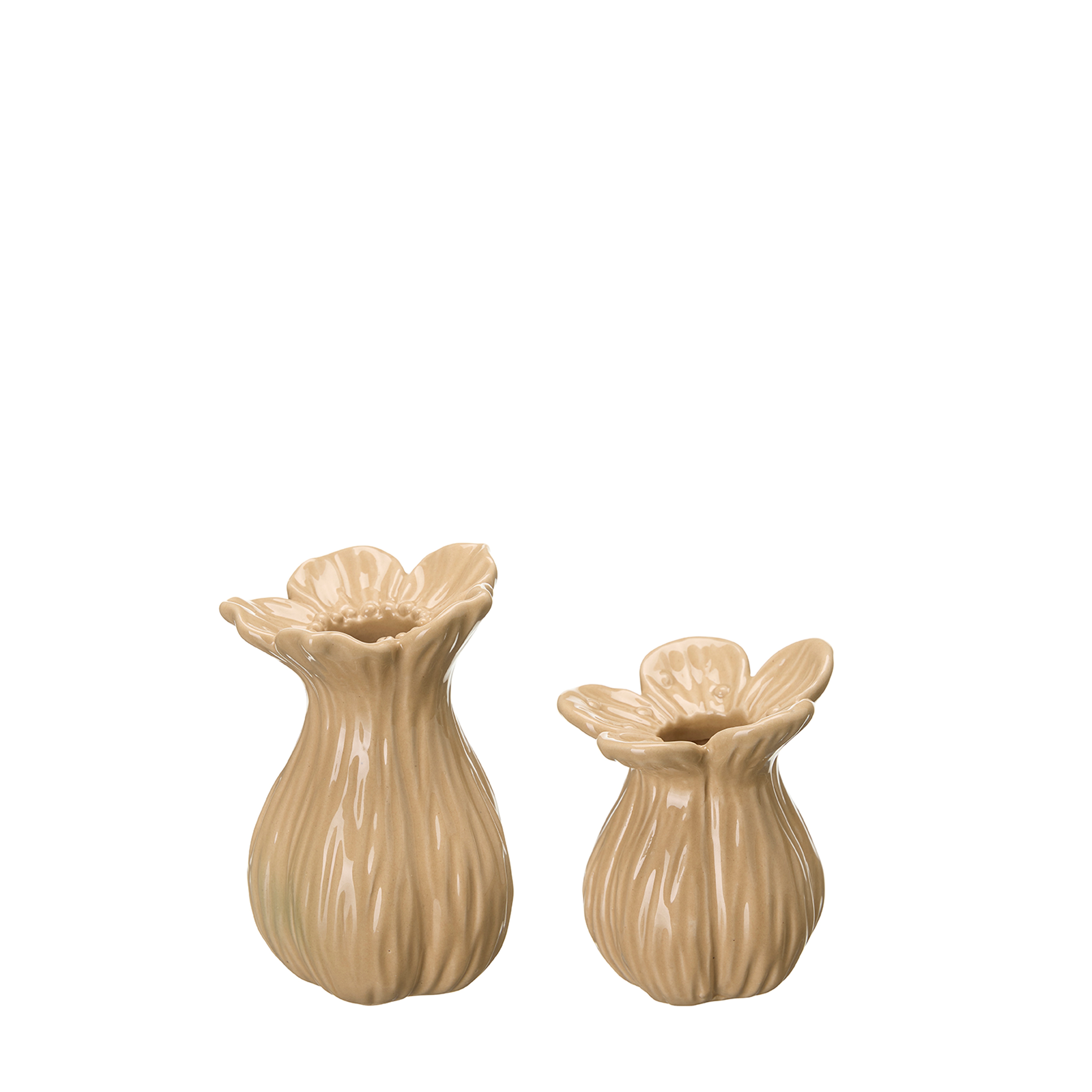 Vaser Porslin - Vas - Sand - 2-pack - 3