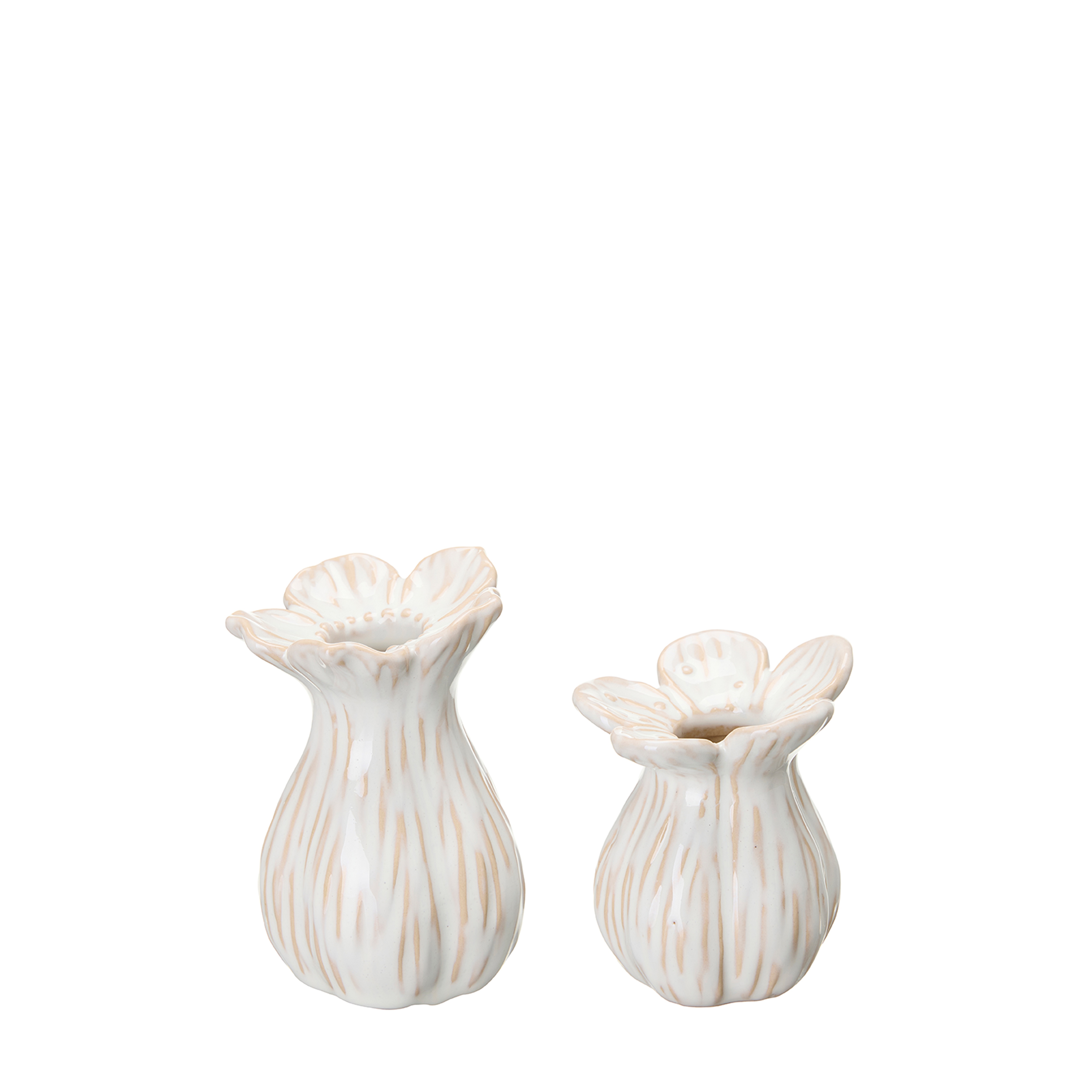 Vases Porcelain - Offwhite - 2 pcs - 2