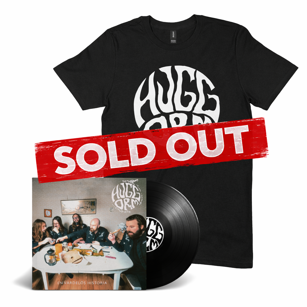 HUGGORM - EN VÄRDELÖS HISTORIA, BUNDLE (VINYL LP + T-SHIRT) SIGNERAD!