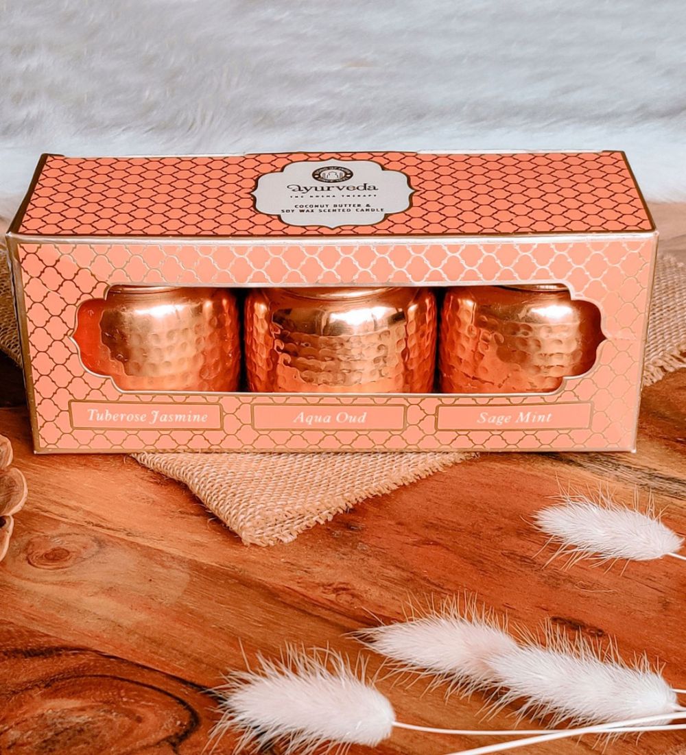 Set of 3 Scented Candles VPK, Song of India