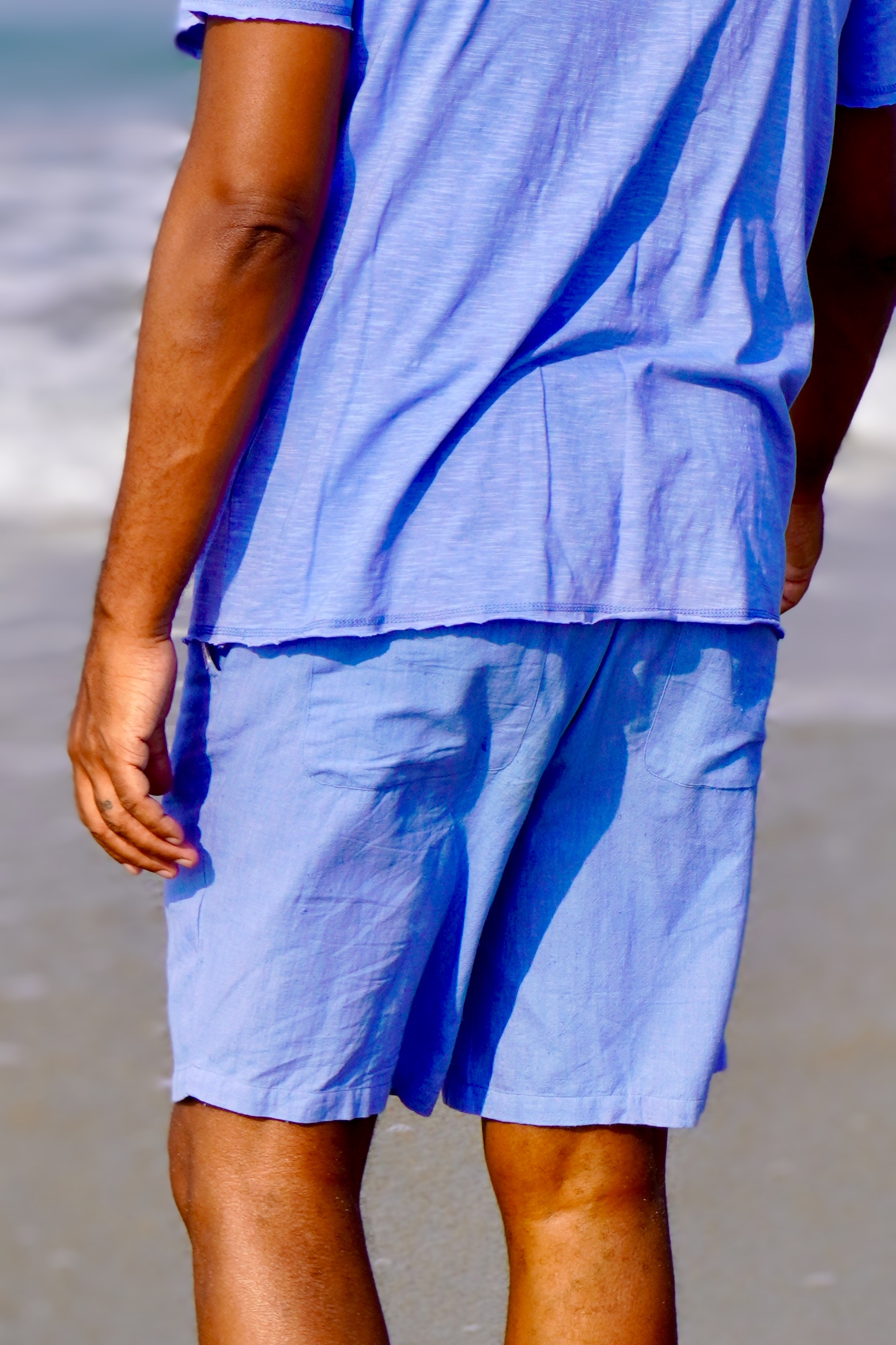 HERBIE COTTON SHORTS ARUBA BLUE  - 3