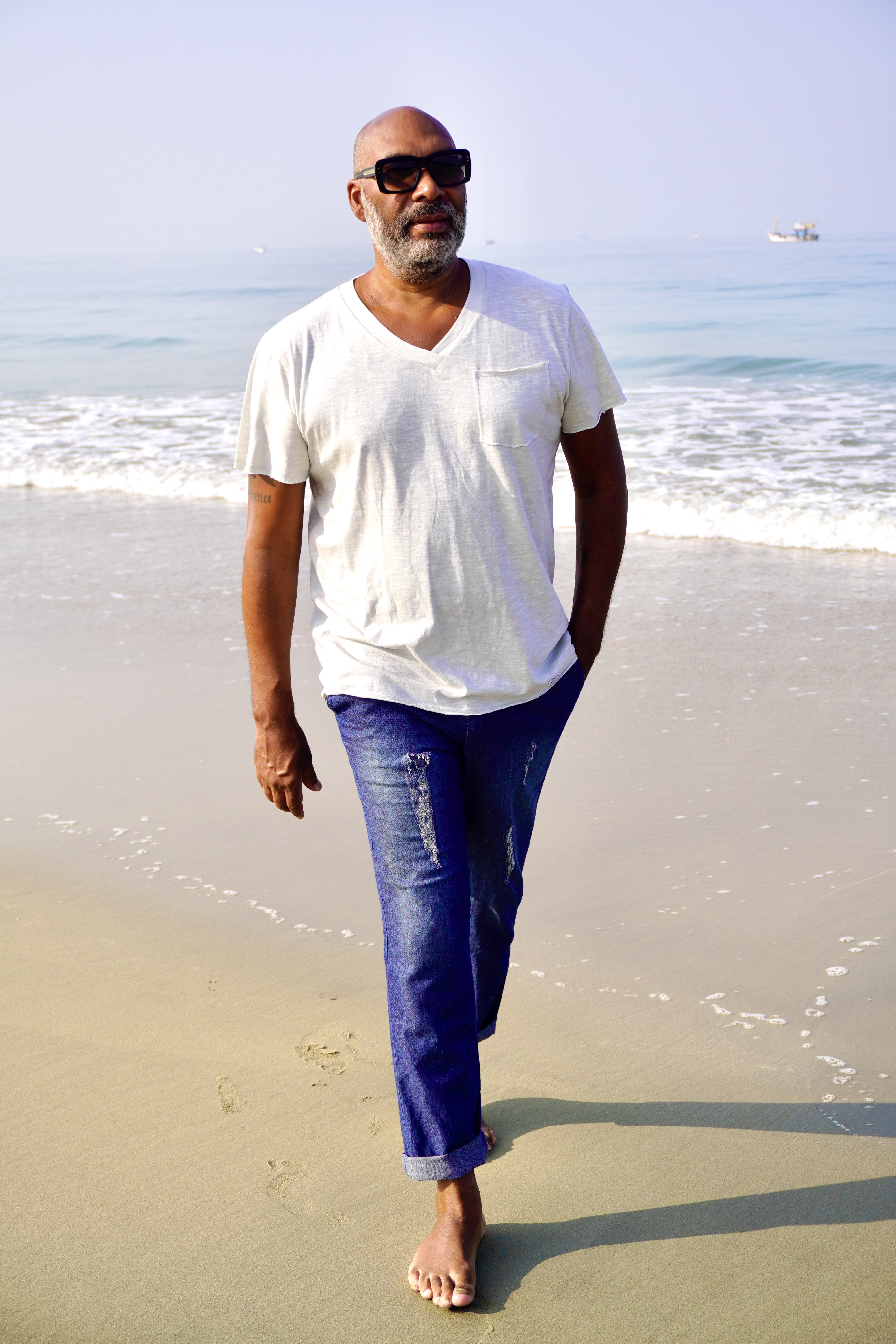 PELE  COTTON JERSEY T-SHIRT SILVER GREY 