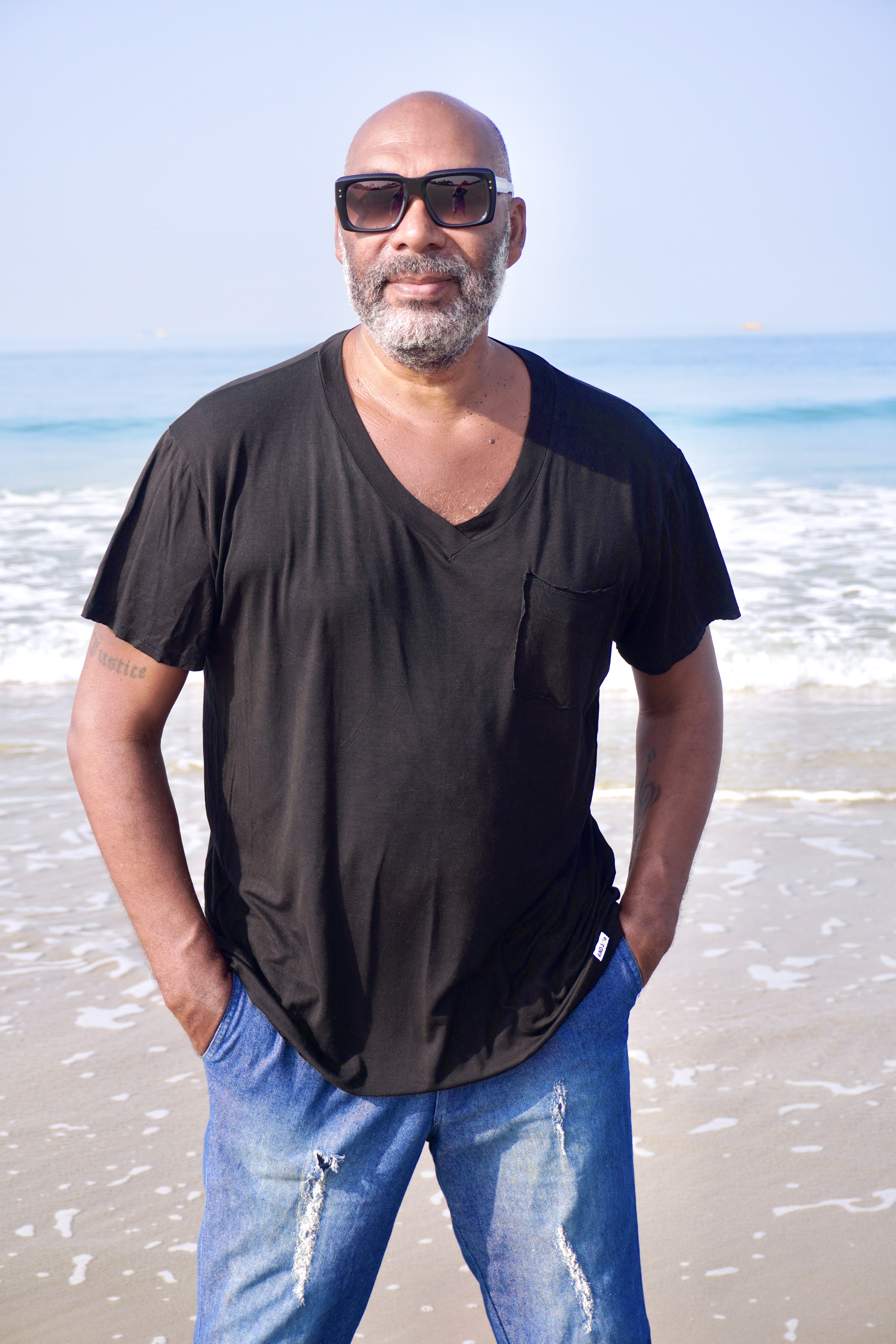 PELE  VISCOSE JERSEY T-SHIRT JUST BLACK 