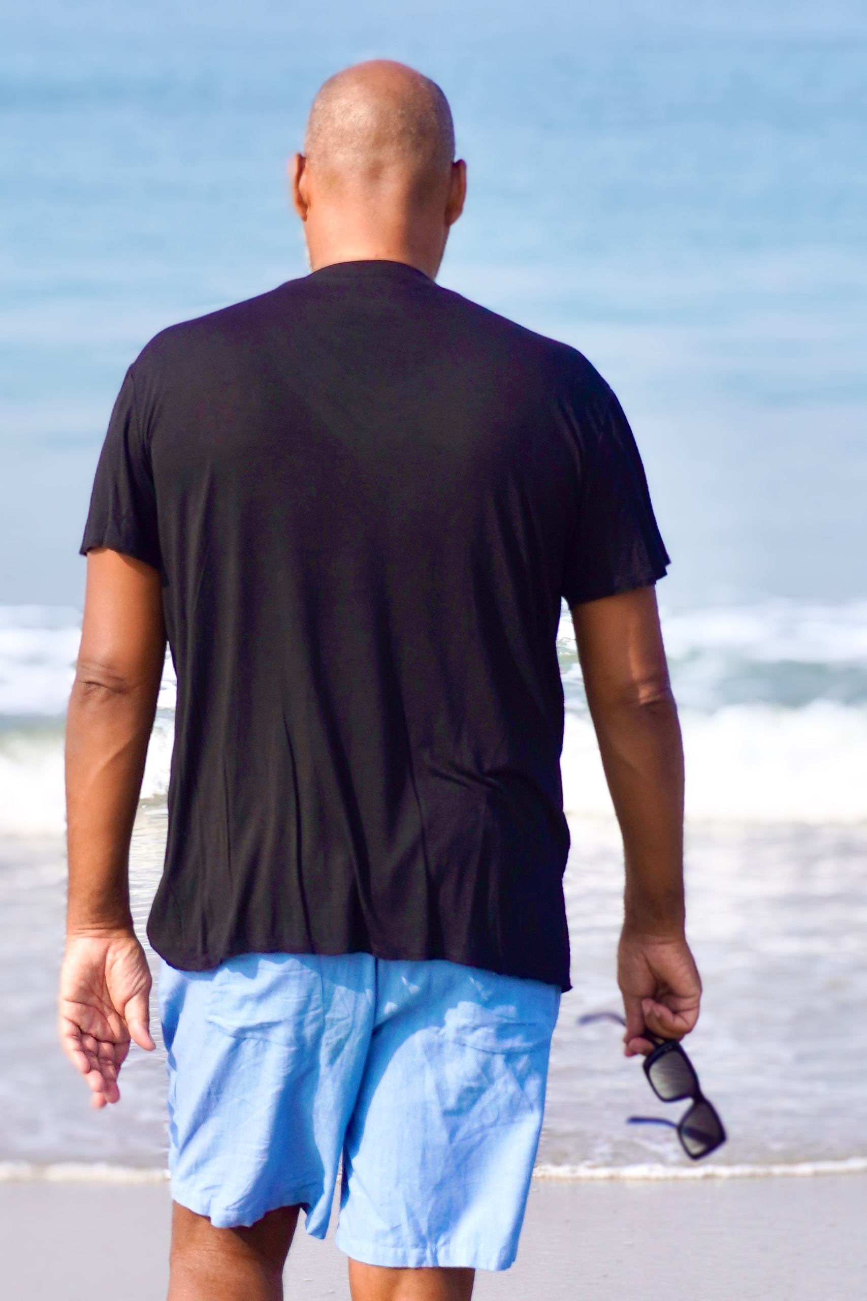PELE  VISCOSE JERSEY T-SHIRT JUST BLACK  - 5