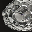 Anne Nilsson (Hallon 1990s) Clear Candleholder with Raspberry Relief  and Metal Stand 11/7 cm
