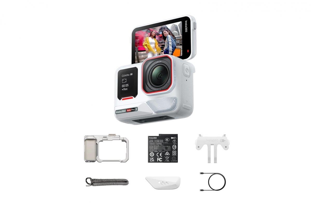 Insta360 Ace Pro 2 arctic white xplorer bundle (moonlight silver)