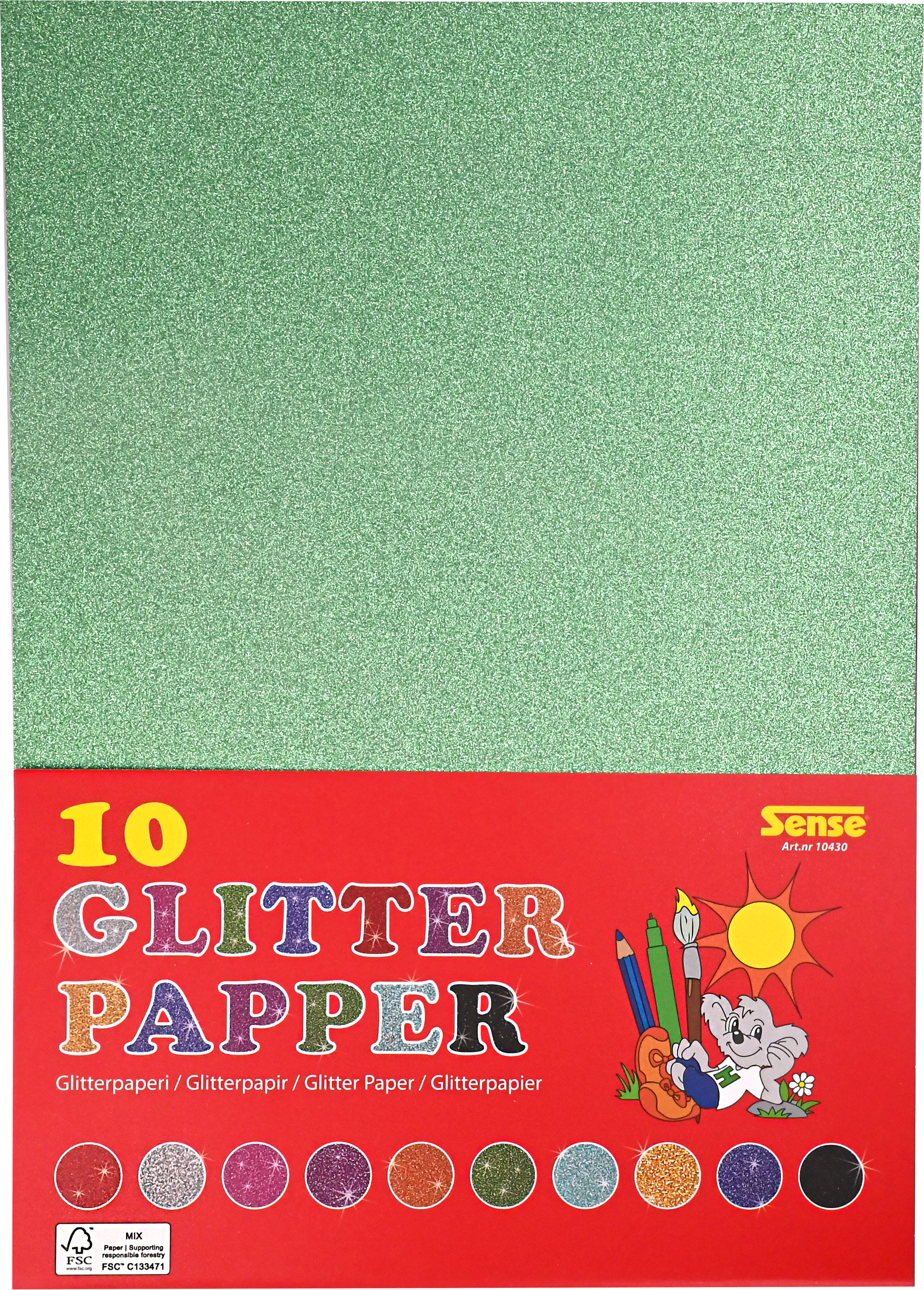 Glitterpapper FSC® A4