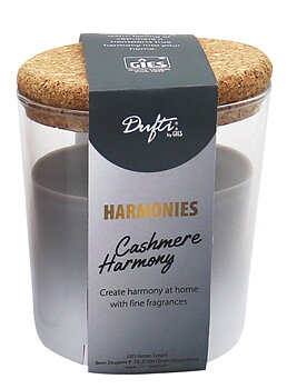 Dufti by Gies Duftkerze Harmonies Grau / Cashmere Harmony | Brenndauer 30 Stunden | ca. 98 x 85 mm