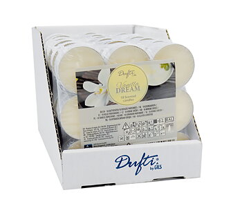 Dufti by Gies Duftlichte Vanilla Dream – 18er Flatpack | Ø 38 mm