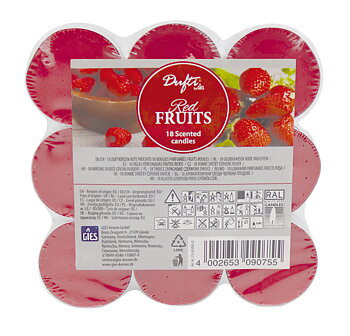 Dufti by Gies Duftlichte Red Fruits – 18er Flatpack | Ø 38 mm