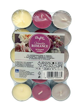 Dufti by Gies Duftlichte Vanilla Romance – 30er Flatpack | Ø 38 mm | 4 Stunden Brenndauer