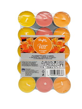 Dufti by Gies Duftlichte Orange Fizz – 30er Flatpack | Ø 38 mm | 4 Stunden Brenndauer