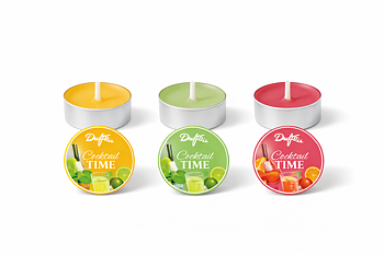 Dufti by Gies Duftlichte Cocktail Time – 30er Flatpack | Ø 38 mm | 4 Stunden Brenndauer