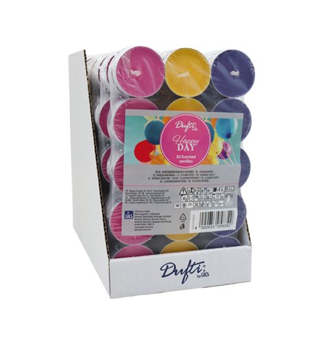 Dufti by Gies Duftlichte Happy Day – 30er Flatpack | Ø 38 mm | 4 Stunden Brenndauer - 2