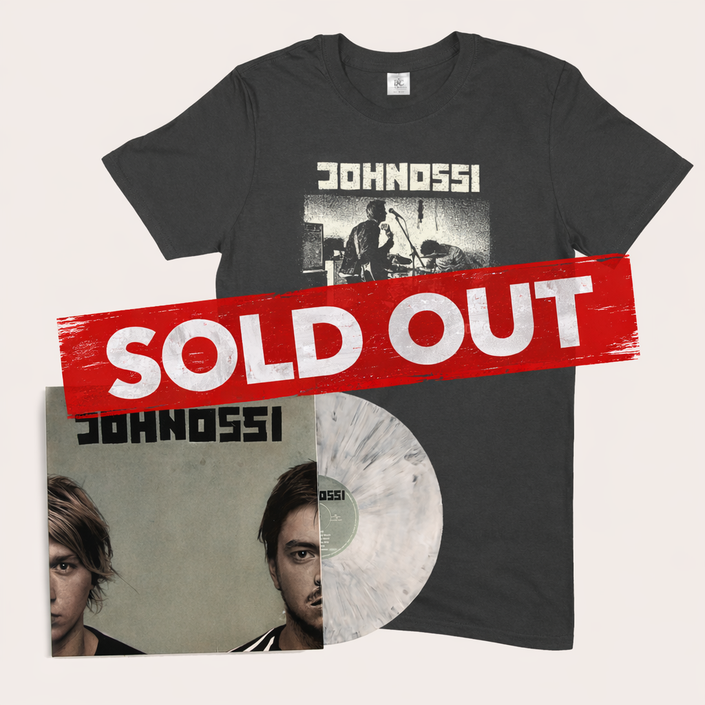 JOHNOSSI - S/T, BUNDLE (MARBLE VINYL LP + T-SHIRT) SIGNERAD