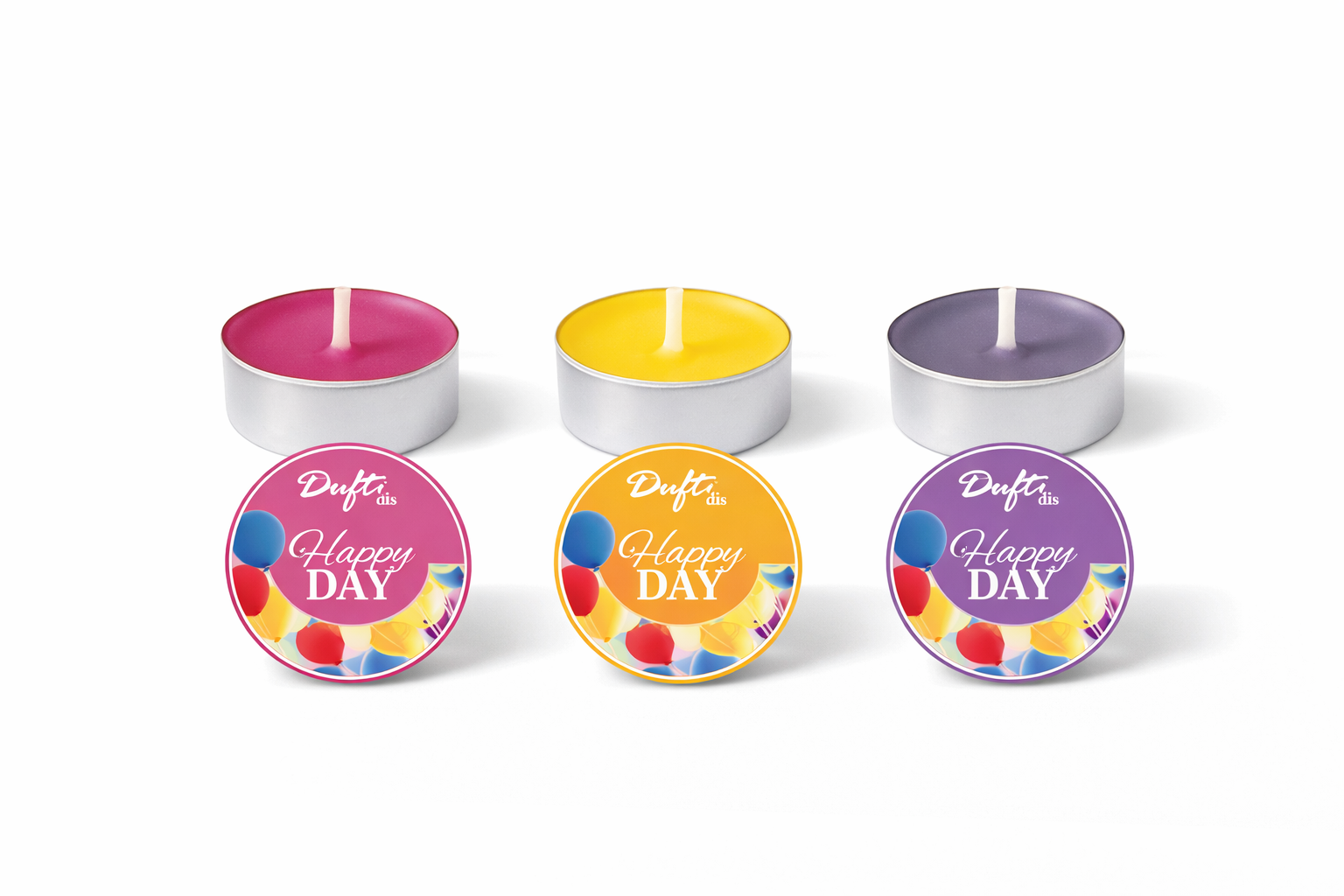 Dufti by Gies Maxi-Duftlichte Happy Day – 9er Flatpack | Ø 59 mm | 8 Stunden Brenndauer - 2
