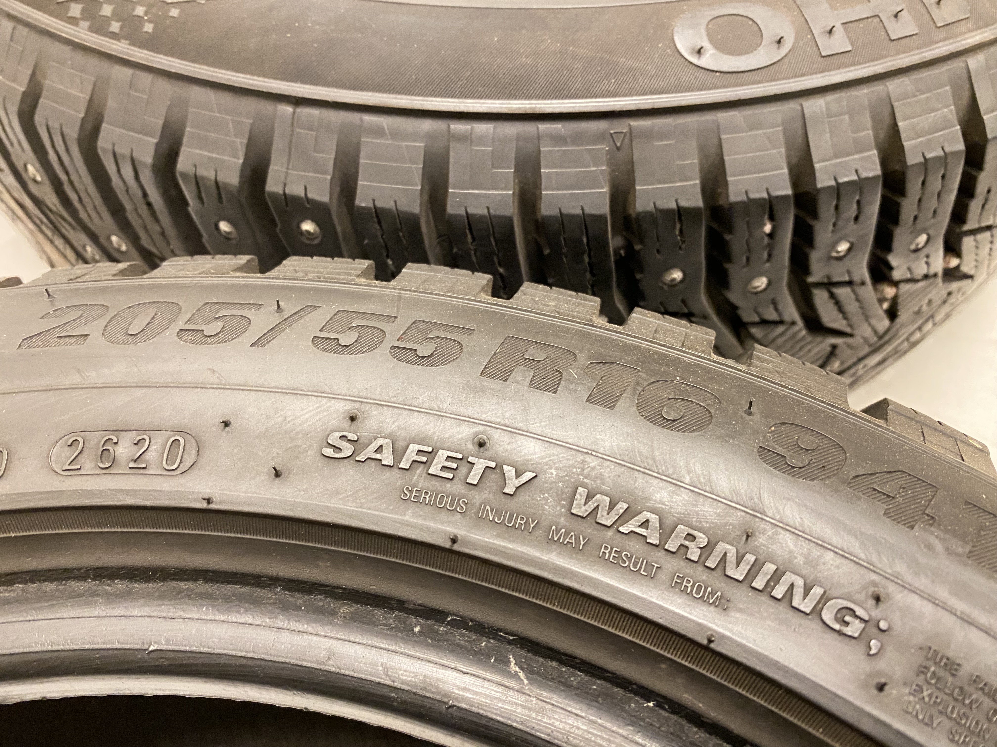 16" BEGAGNADE VINTERDÄCK DUBB | 2 st 205/55 R16 94T XL Kumho Winter Craft Ice Wi31+ | V26-2020 | 8|8 mm | Z-2 - 4