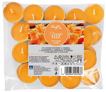 Dufti by Gies Duftlichte Orange Fizz – 30er Beutel | Ø 38 mm | 4 Stunden Brenndauer