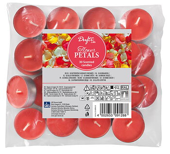 Dufti by Gies Duftlichte Flower Petals – 30er Beutel | Ø 38 mm | 4 Stunden Brenndauer