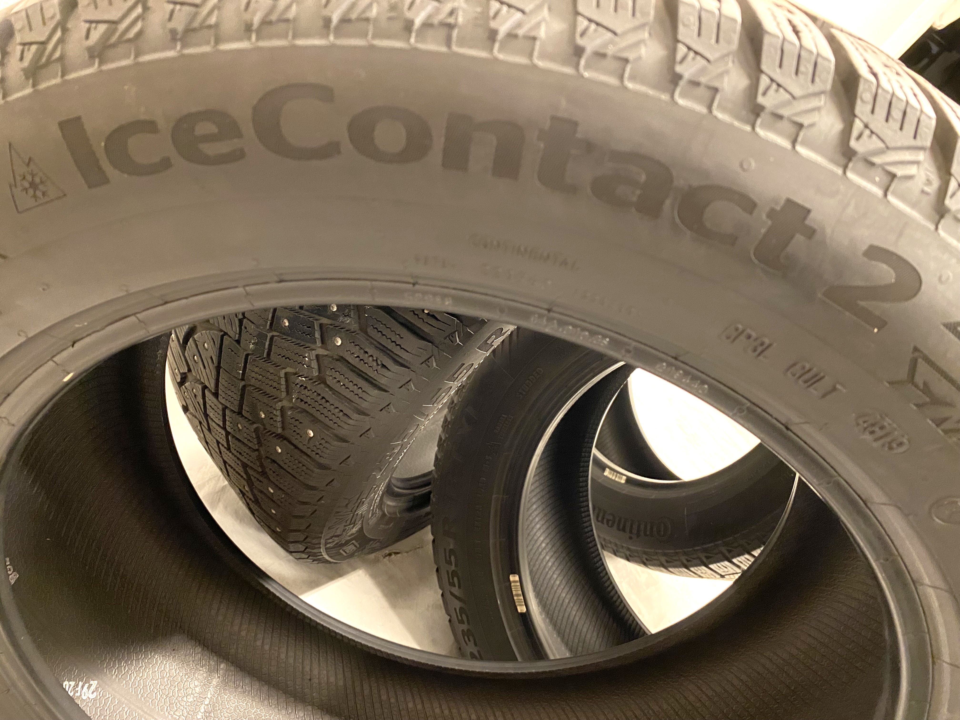 18" BEGAGNADE VINTERDÄCK DUBB | 4 st 235/55 R18 104T XL Continental Ice Contact 2 | V48-2019 | 6|6|5.5|5.5 mm | Z-1 - 5