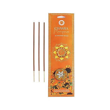 Rökelse Manipura, chakra, grönt te och citrongräs,