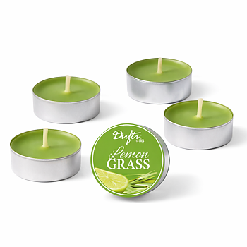 Dufti by Gies Duftlichte Lemongrass – 30er Beutel | Ø 38 mm | 4 Stunden Brenndauer