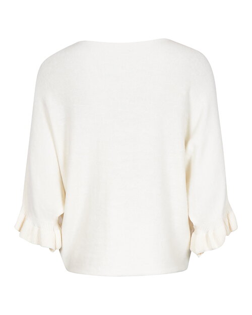 Jumper onesize volang på ärm offwhite - 6