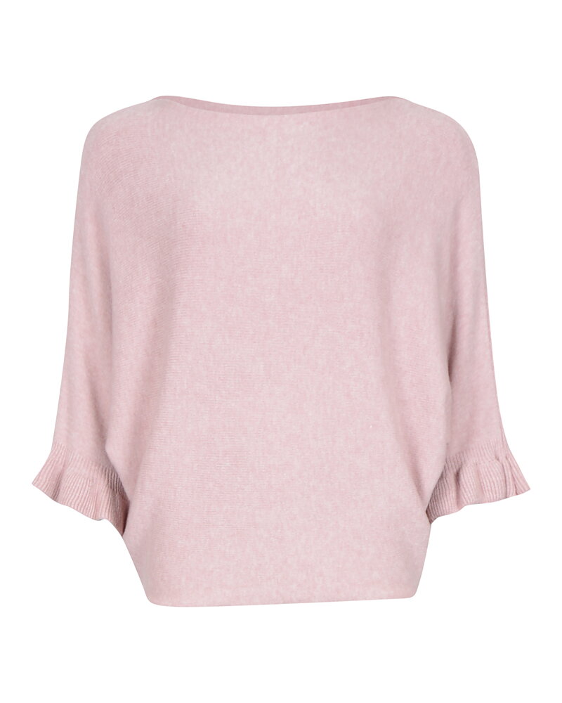 Jumper onesize volang på ärm ljusrosa