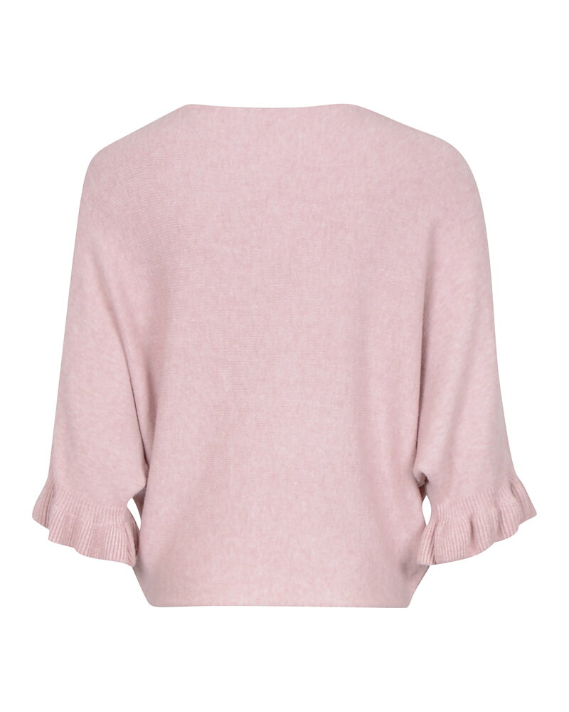 Jumper onesize volang på ärm ljusrosa