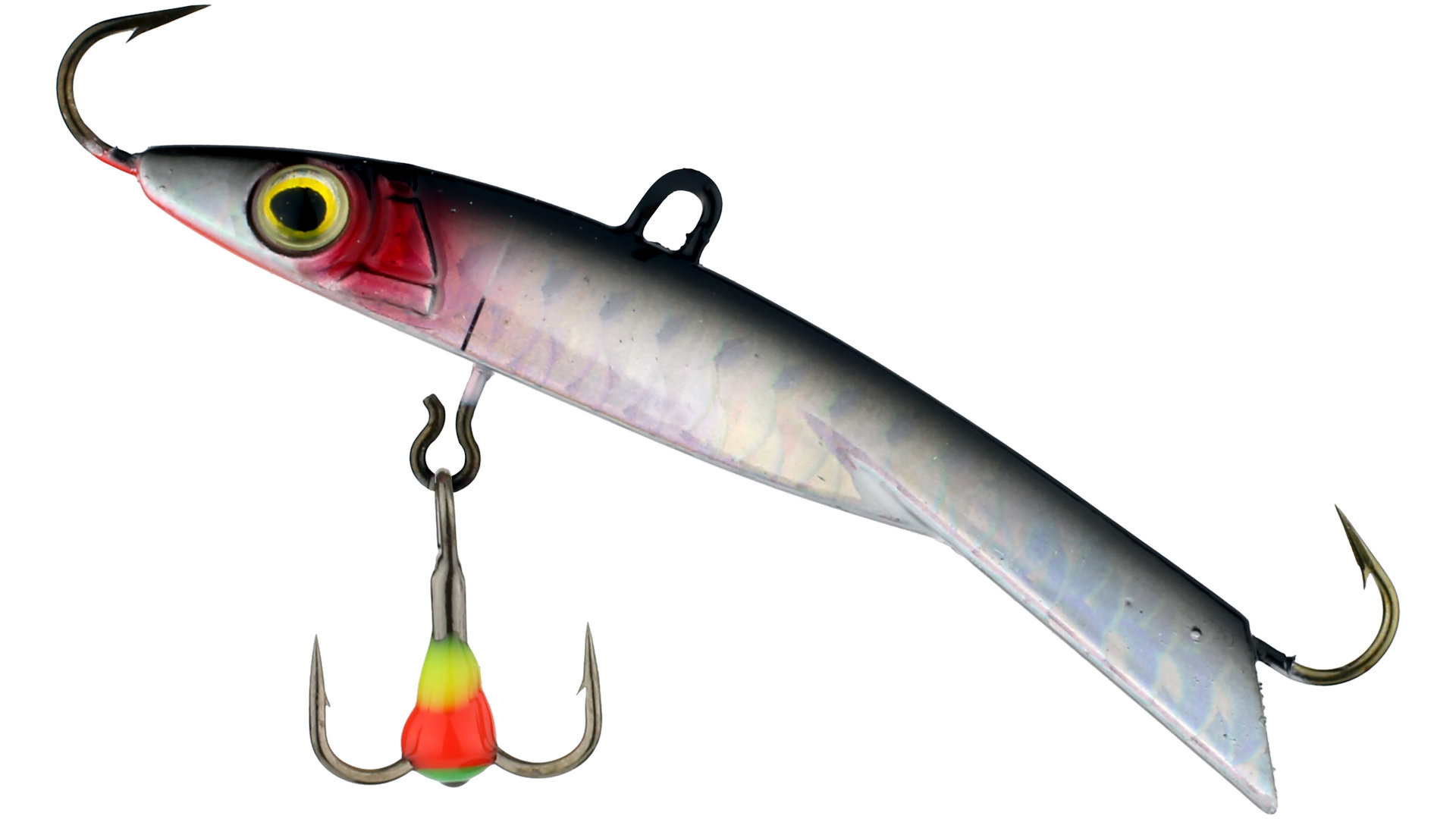 Balance pole for ice fishing for perch, pike and zander, roach