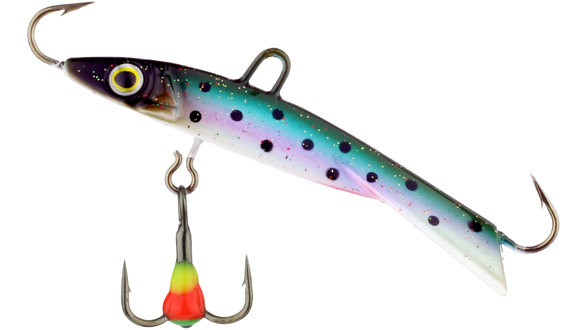 Balance pole for ice fishing for perch, pike and zander, rainbow trout