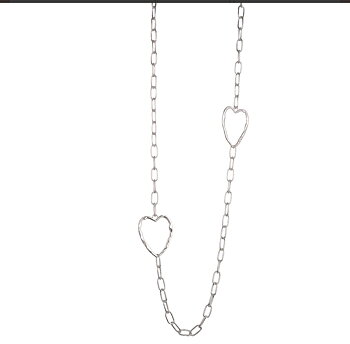 Gemini- Långt halsband silver