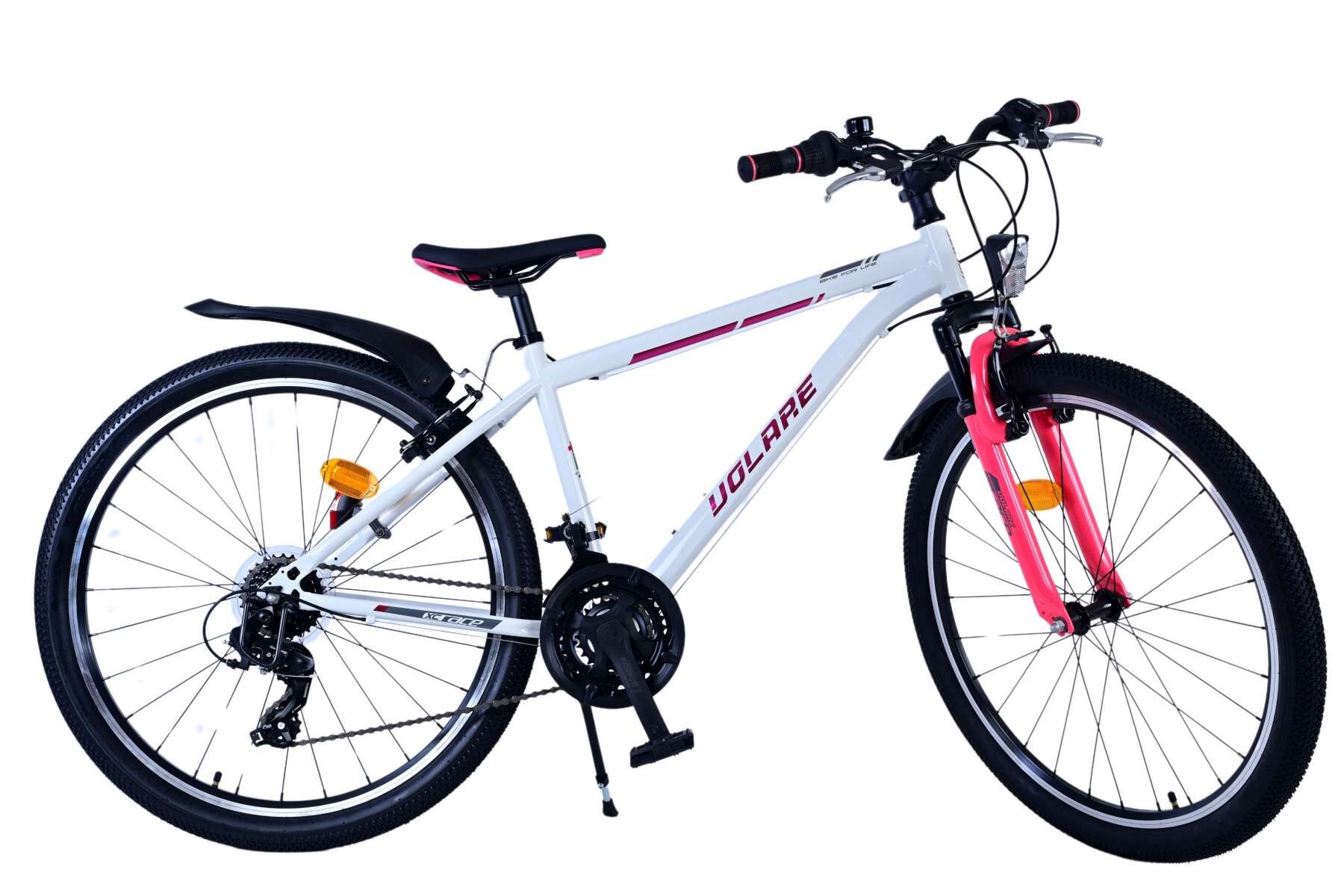Barncykel Volare XC Race 26 tum – 21 växlar Vit/Rosa för barn 9–12 år