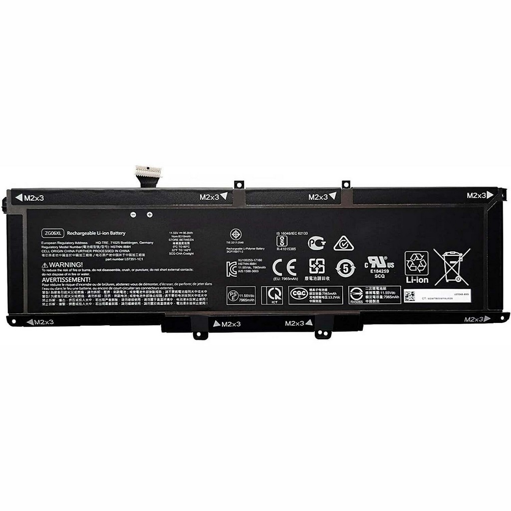 NY! Batteri för HP ZBook Studio G5 EliteBook 1050 G1 ZG06XL 11.55V 6200mAh 72Wh