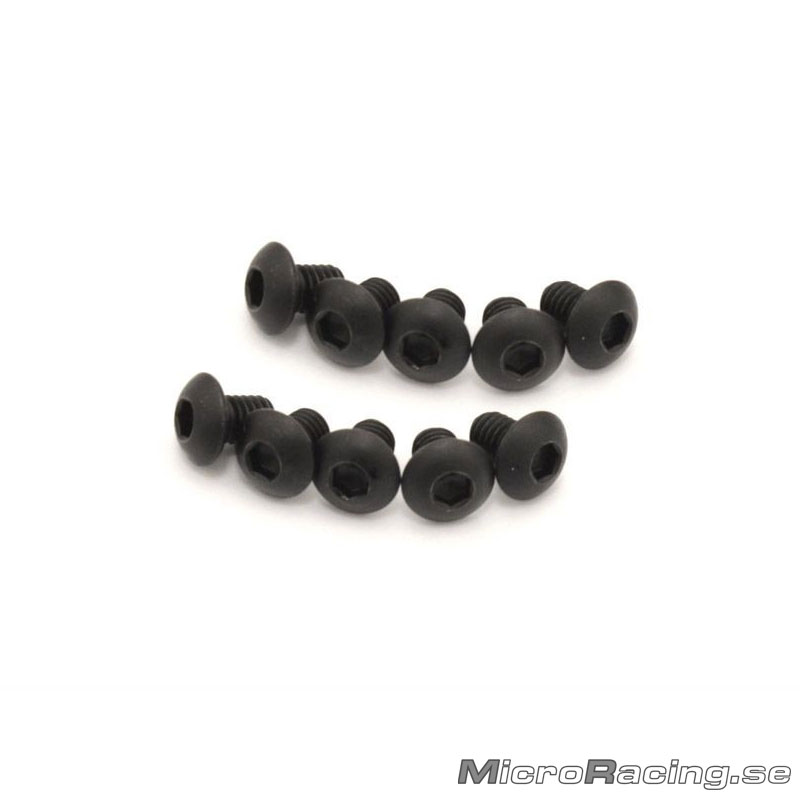 KYOSHO - M3x4mm Skruv, Kullrig, Insex, Stål, 10st