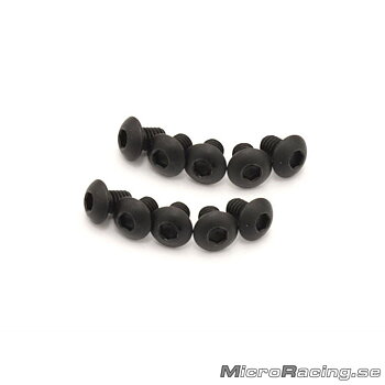 KYOSHO - M3x4mm Skruv, Kullrig, Insex, Stål, 10st