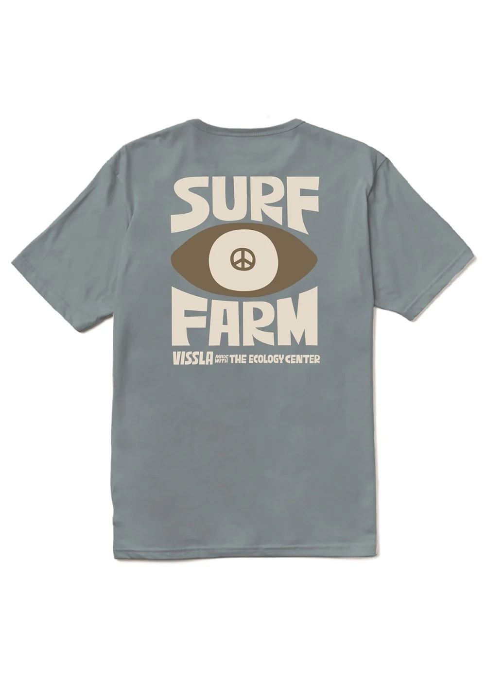Vissla t-shirt TEC surf farm organic blue haze - 2