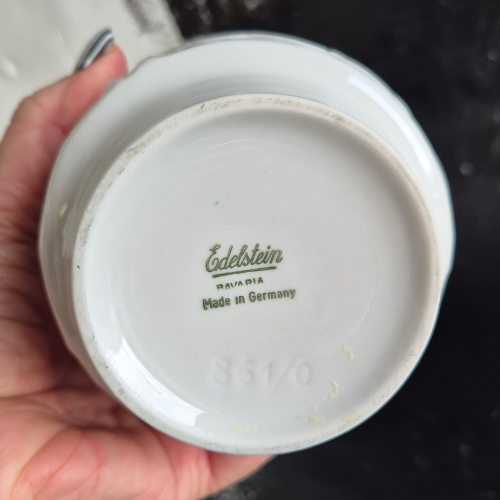 vintage VAS reliefmönster "Paradise" design Kurt Wendel, Edelstein Bavaria, h 24 cm - 11