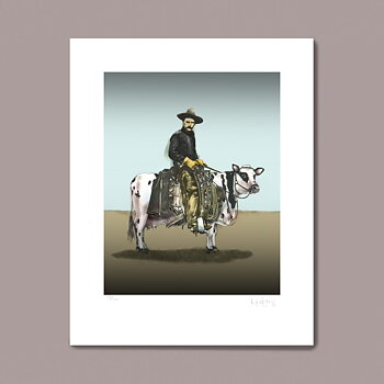 Cowboy, litografi