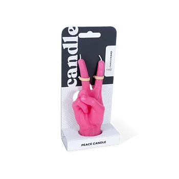 Candle Hand Peace Pink Small