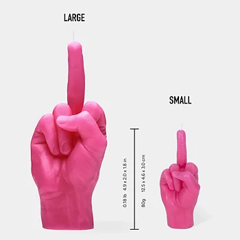 Candle Hand Peace Pink Small