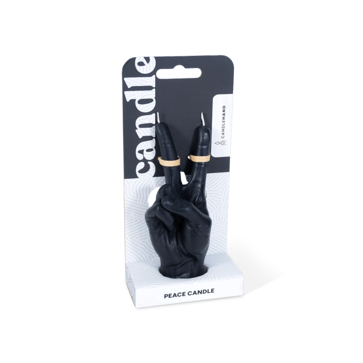 Candle Hand Peace Black Small