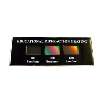 Diffraktionsgitter 100, 300 och 600 linjer per mm