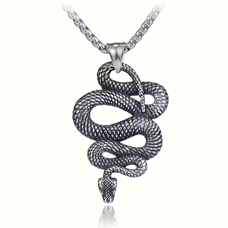 Halsband "Ringing Snake" i rostfritt stål
